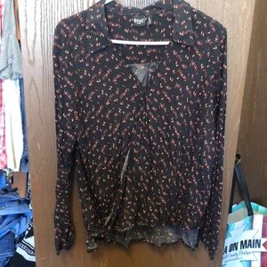 Cruel Girl Red Pepper Print Blouse